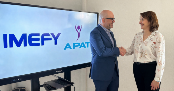 Imefy refuerza su compromiso social firmando un acuerdo de colaboración con APAT Toledo
