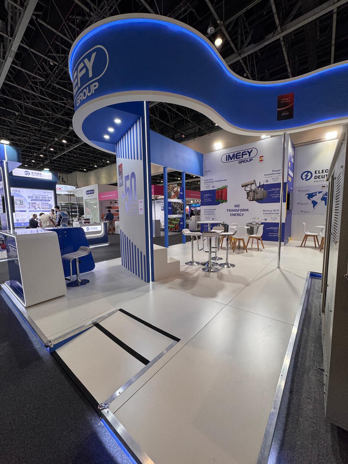 La presencia de IMEFY en Middle East Energy 2026 se refleja también en el diseño de su stand y en toda la comunicación desarrollada para la feria.