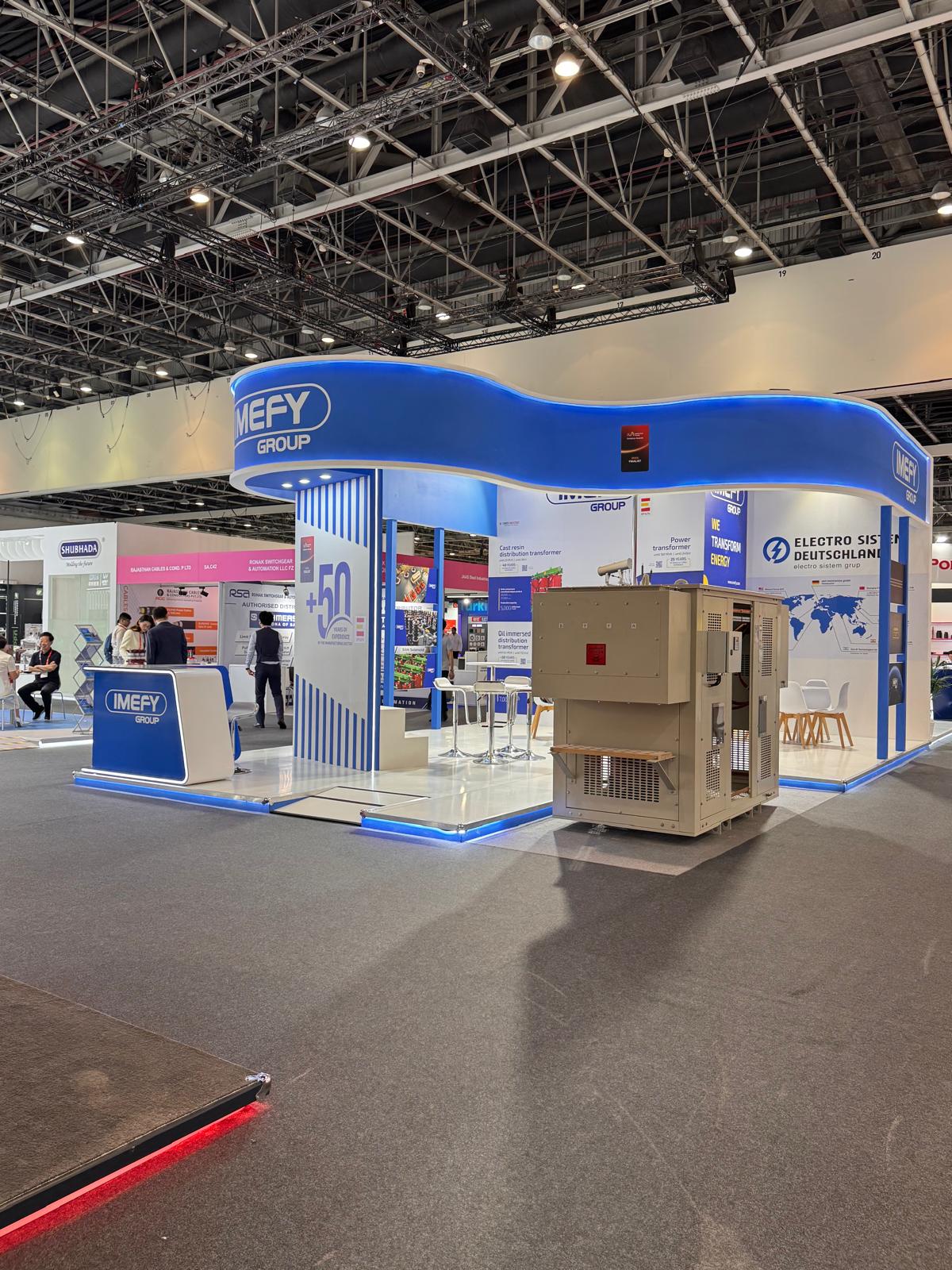 La presencia de IMEFY en Middle East Energy 2026 se refleja también en el diseño de su stand y en toda la comunicación desarrollada para la feria.