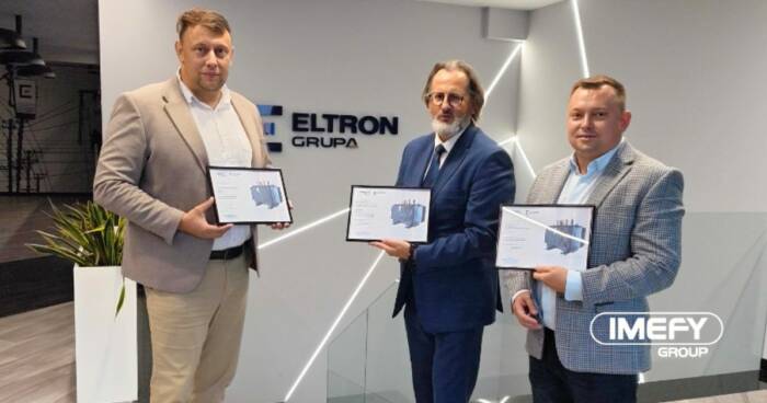 Una alianza basada en la confianza: ELTRON recibe el certificado oficial de distribuidor de transformadores IMEFY.